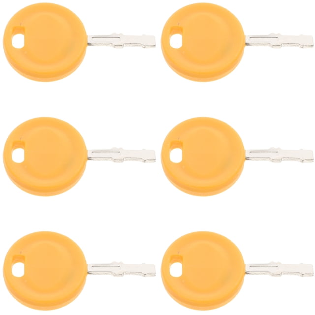 HAMPPLIES 6Pcs Heavy Duty Lawn Mower Ignition Keys Compatible with Model 9252054A Yellow Spare Parts