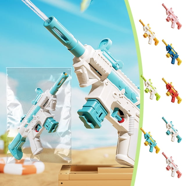 Pistolas de agua para jugar al aire libre, pistolas de agua a presión, juguete de playa para el verano, diseño plegable y portátil, materiales plásticos ligeros, para divertirse con agua en