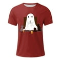 thumbnail image 4 of Blusas y camisas de manga corta y cuello redondo para hombre. Blusas/camisetas de manga corta con cuello redondo y estampado de Halloween para hombre. Blusa para hombre., 4 of 4