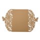 thumbnail image 3 of 50Pcs Tarjeta de La InvitaciÓN del Banquete de Boda de Las Mariposas Talladas Delicadas Beige de Oro, 3 of 5
