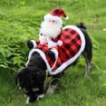 thumbnail image 4 of Pet Christmas Santa Costume Funny Holiday Party Cosplay Outfit for Dogs Cats and All Breeds Red L, 4 of 7