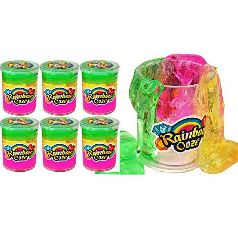 Travelwant Rainbow Putty Slime Kit Neon Glitter Colors Unicorn Colors  Glitter Putty Crystal Clear Slime Fidget Toy Squishy & Stretchy 