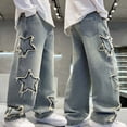 thumbnail image 7 of AINIYS Boys Graphic Print Baggy Jeans High Waist Wide Leg Denim Pants for Street Fashion Light Blue 4-5Years, 7 of 7