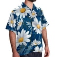 thumbnail image 2 of Daisy Men's Short Sleeve Shirts, Casual, Printed, Button Down Short, Summer Beach Shirts, Unisex, 2 of 6