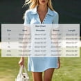 thumbnail image 3 of ClodeEU Women's Short Sleeve V Neck Lapel Mini Dress,Casual Ribbed Knit Bodycon Dress Light Blue,Women's Plus L, 3 of 6