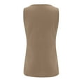 thumbnail image 5 of Aayomet Halter Tops for Women Womens Button Cute Tops Up Tops Peplum Blouse V Shirts Sleeveless Tank Casual Neck Women's Tanks &,Khaki XL, 5 of 5