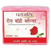 Pack Of 2 - Patanjali Rose Body Cleanser Soap 3 Bars - 125 Gm(4.4 Oz)