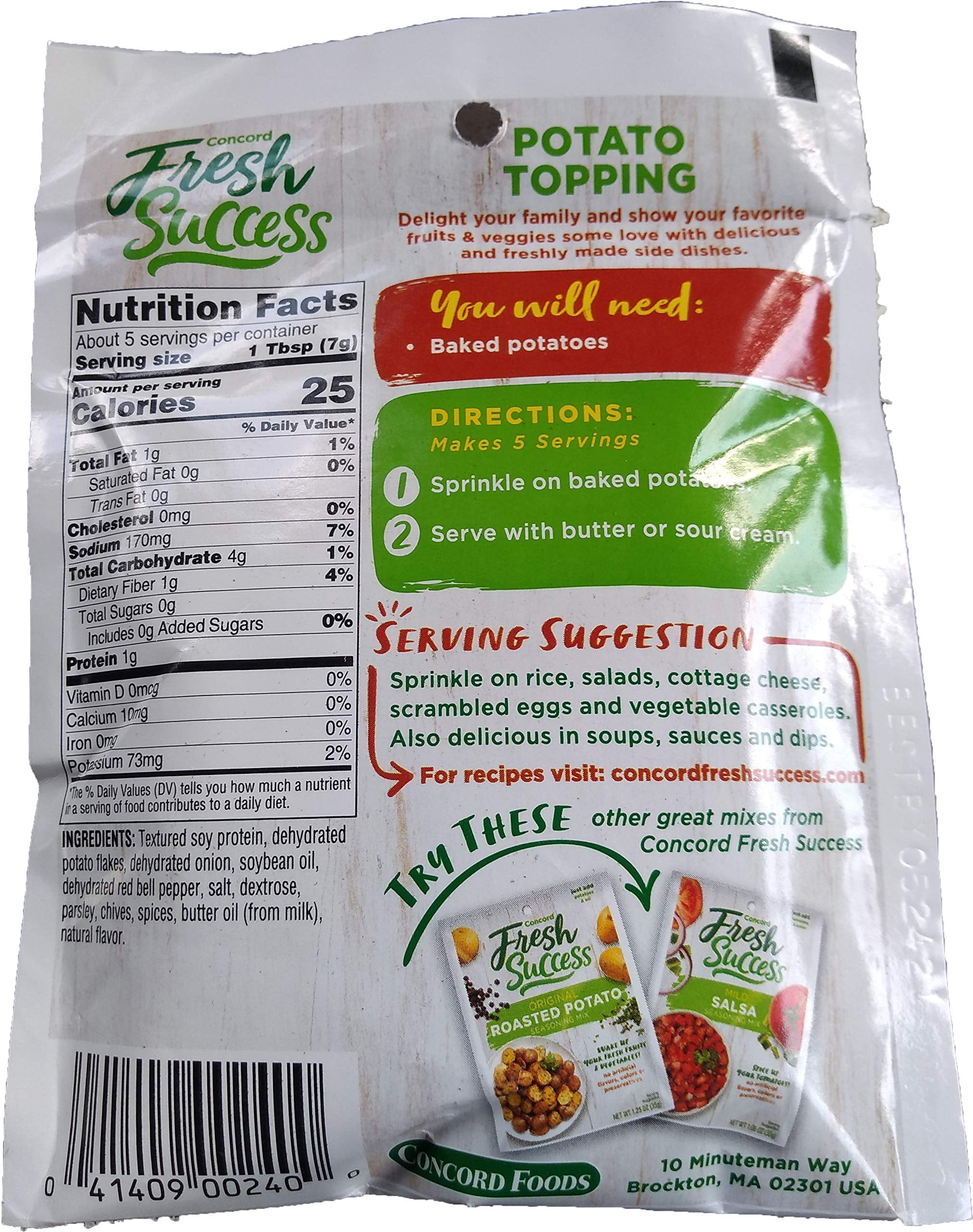 Concord Foods, Original Baked Potato Toppings, 1.1 oz