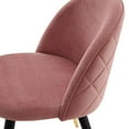 thumbnail image 6 of Side Dining Chair, Set of 2, Velvet, Pink, Modern Contemporary Urban Design, Kitchen Room Cafe Bistro Restaurant Hospitality, 6 of 9