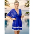 thumbnail image 5 of HAPPY BAY Women's Beachwear Summer Swim Beach Dress Cover ups for Swimwear Women Loose Bikini Swimsuit Coverups for Women 2X-3X Mary Blue_L651, 5 of 5