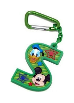 Mickey Mouse Letter S Brass Key Chain - Walmart.com