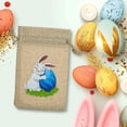 thumbnail image 4 of Easter Bunny Egg Candy Box Linen Drawstring Happy Easter Gift Bag,Bag*1 Clearance, 4 of 5