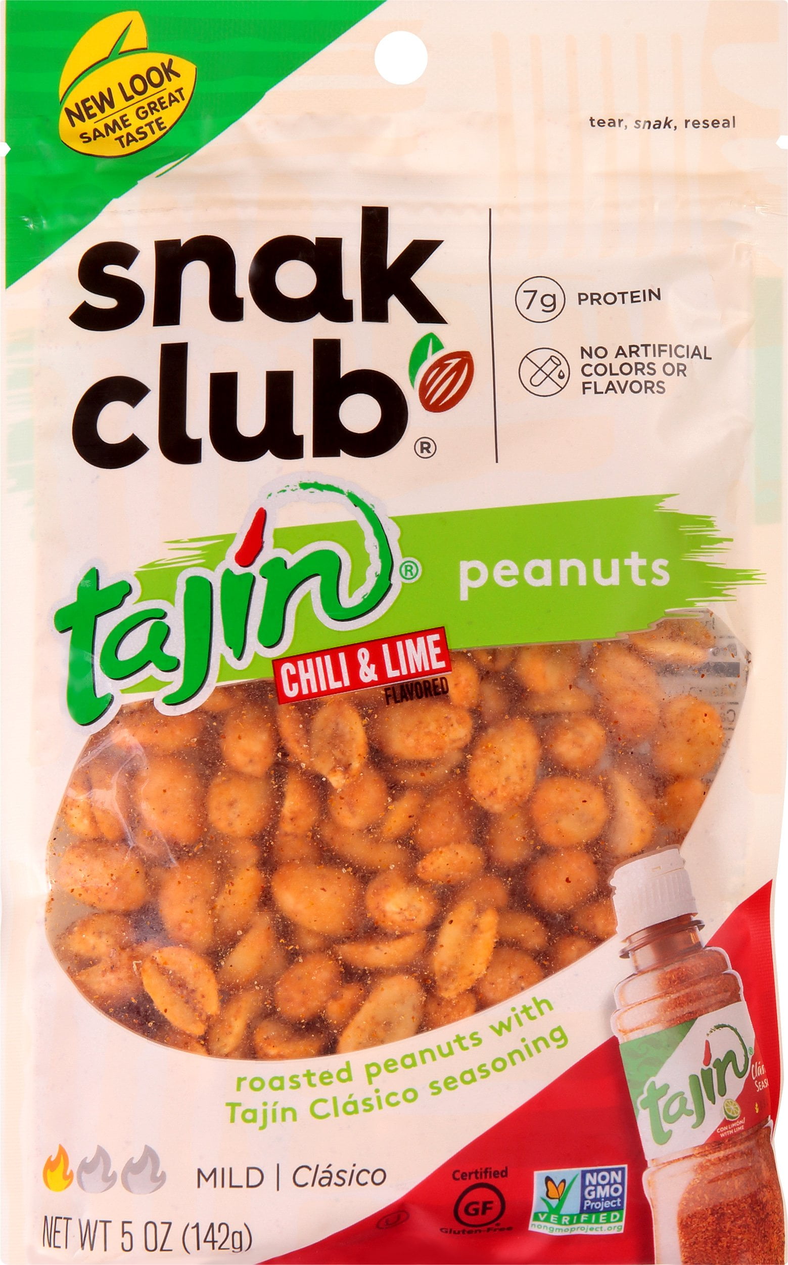 (4 pack) Snak Club Tajin Classico Peanuts 5oz