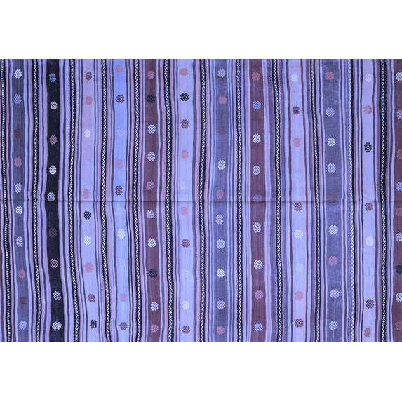 Ahgly Company Indoor Rectangle Southwestern Blue Country Area Rugs, 2' x 4'