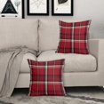 thumbnail image 3 of Black Red Christmas Plaid Pillow Covers 16x16 Set of 2 Xmas Buffalo Tartan Print Holiday Decorative Throw Pillows Outdoor Pillowcase Square Linen Farmhouse Cushion Case Decor for Couch Sofa Bed, 3 of 5