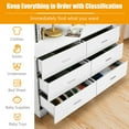 thumbnail image 6 of Gymax 6-Drawer Dresser Storage Dresser Chest 6 Spacious Drawers w/Handle White, 6 of 10