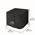 thumbnail image 3 of HLONK [1pc PU Fire Pit Cover] 1pc Square Fire Pit Cover  PU Coated  Fade Resistant | 32*32*25 Inches  Black  Suitable for Most Square Fire Pit Countertop for All Weather Protection, 3 of 6