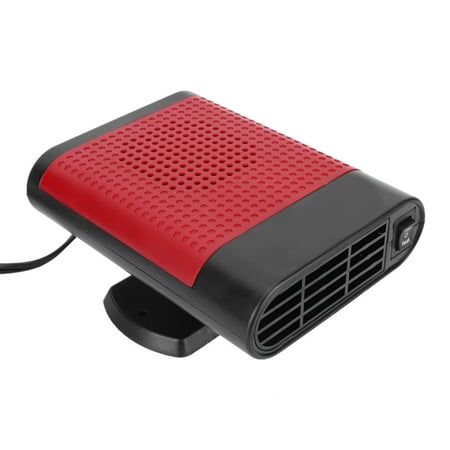  Chauffage de voiture, 12V 150W chauffage de voiture universel  chauffage portatif pare-brise chauffage dégivrage désembueur noir + rouge