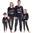 thumbnail image 1 of VENTELAN Conjunto de pijamas navideños a juego para la familia, ropa de dormir navideña de Papá Noel, conjunto de pijama navideño para parejas y niños, 1 of 3