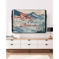 thumbnail image 5 of American Flag Outdoor TV Cover 30 to 32 Inch Weatherproof, 4th of July Independence Day Forest Rustic 600D Oxford TV Covers with Waterproof Zipper, Outside Flat TV Screen Protector 30"Wx19"Hx4.5"D, 5 of 7