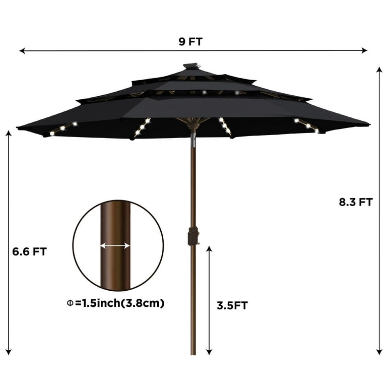 13' patio umbrella Treasure Garden AKZPLX Plus Starlux 13 Foot Octagon Cantilever Umbrella