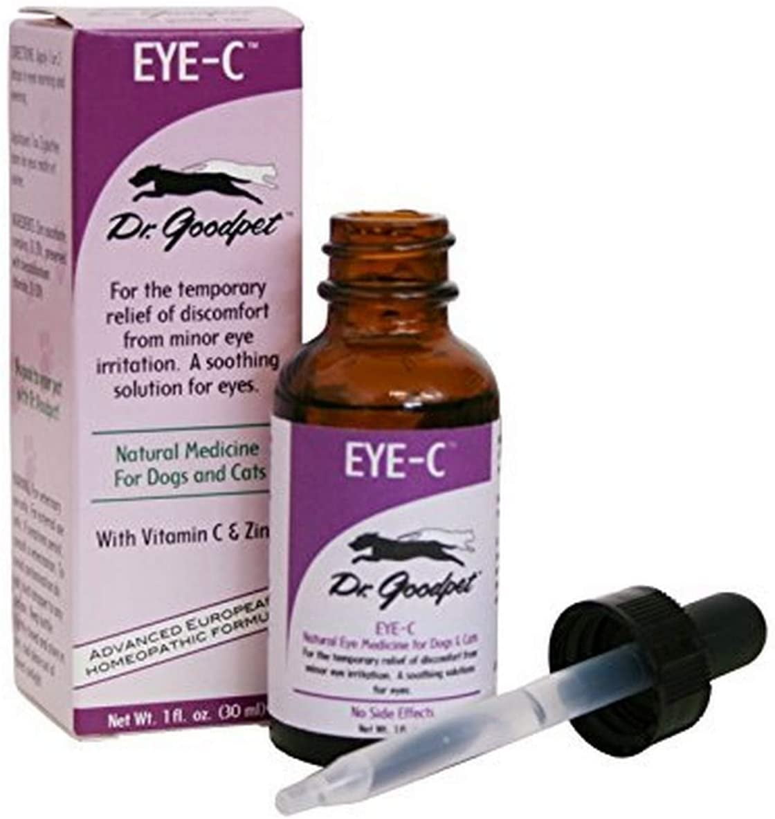 Pet Eye Drops w/ Vitamin C to Soothe Cats & Dogs Eye Irritations