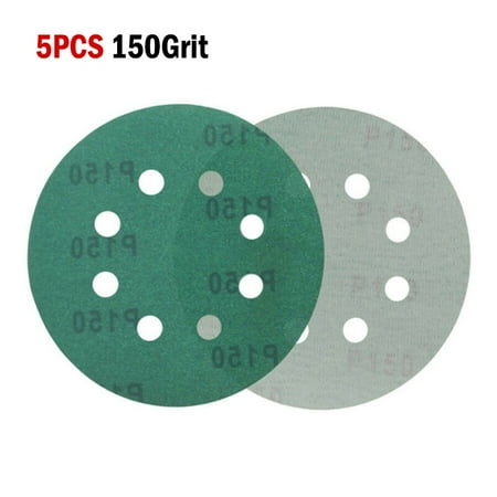 

5Inch 8Hole Sanding Discs Hook & Loop Wet Dry PET Film Green Sandpaper Polishing