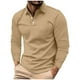 thumbnail image 2 of pstuiky Camisas para hombre de manga larga, Camisa informal de verano de manga larga con solapa y botones para hombre Tops casuales para hombres m, 2 of 6