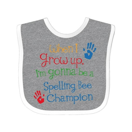 

Inktastic Spelling Bee Champion Future Gift Baby Boy or Baby Girl Bib
