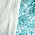 thumbnail image 6 of Lush Decor Bohemian Stripe Sherpa Reverse Throw, 60" x 50", Blue/Green, Single, 6 of 7