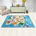 thumbnail image 3 of Dreamtimes Lightweight Soft Area Rugs 31x20 Inch, Animal Asia Map Floor Mat Doormat for for Rooms Entrance Hardwood Floor Living Room 2'7" x 1'8"） Nursery Rugs, 3 of 6