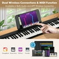 thumbnail image 4 of Gymax 61-Key Folding Piano Keyboard Portable Electric Piano w/ Full Size Keys Music Stand, 4 of 10