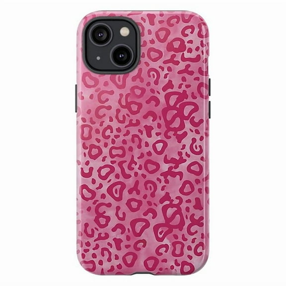 Pink Leopard Print Phone Case – Bold & Stylish Protective Phone Cover for iPhone 16 15 14 13 12 11 Pro Plus Mini