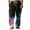 Black, variant on successthop Christmas Pajama Pant Star Printed Plus Size Wide Leg Beach Pants with Pockets Elastic Trousers Loungewear