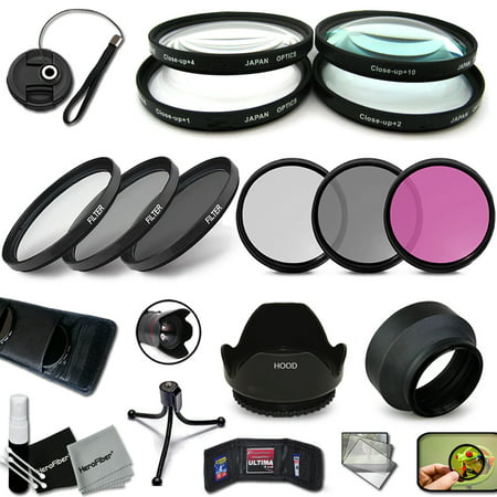 PRO 77MM Lens Filters + 77mm Lens Hood KIT including: 77mm Close-up Macro Filters (+1 +2 +4 +10) + 77mm HD filters (UV CPL FLD) + 77mm ND Filters (ND2 ND4 ND8) + 77mm Hard / Soft Lens Hood +
