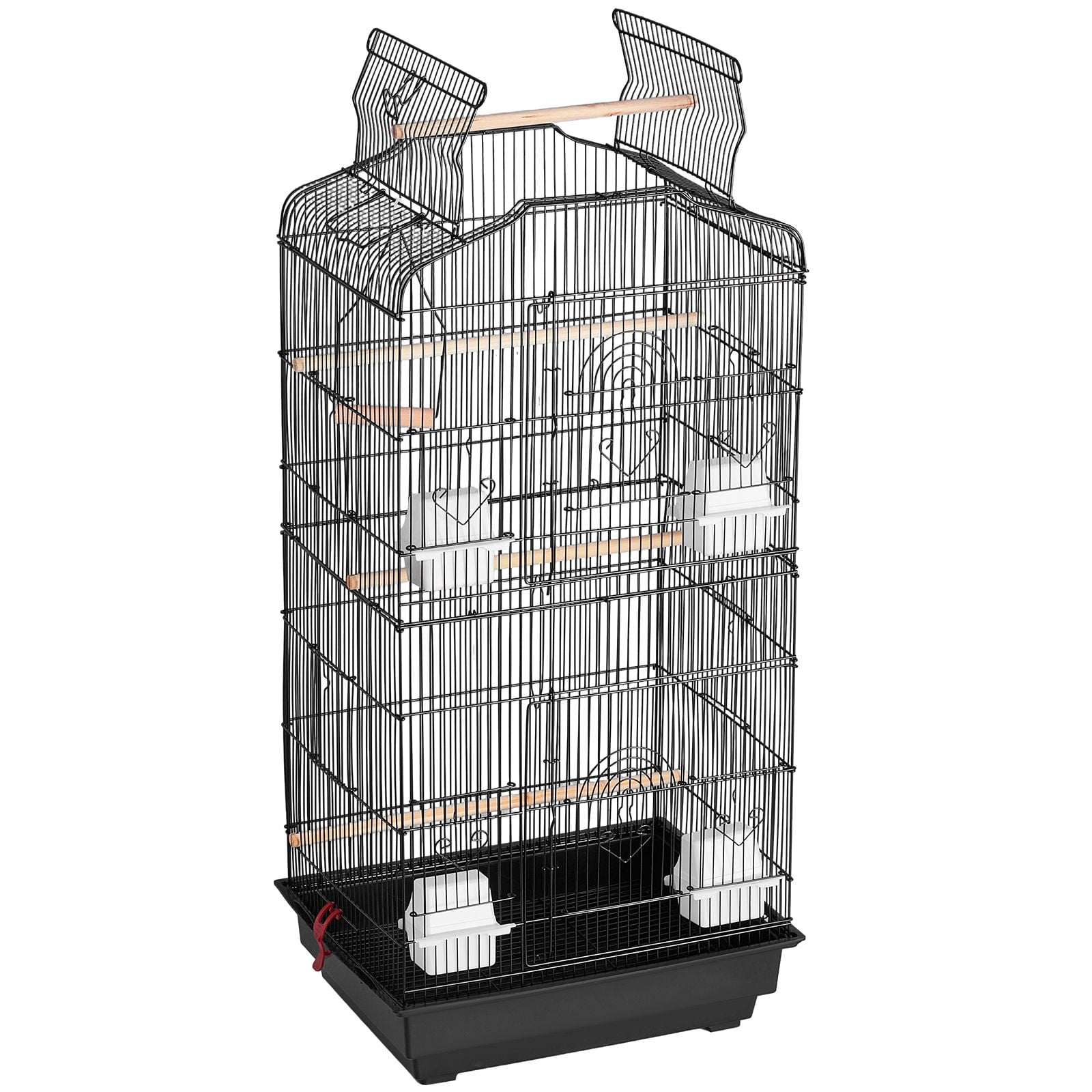 41 Inch Parrot Bird Cage Hanging Open Top Large with Swing Perches for Small Parrot Pet Flying Travel Indoor Outdoor Backyard