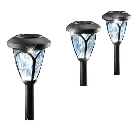 Crystal Look Solar Path Lights Set For Walkway Yard Outdoor Garden Crystal Look Solar Path Lights Set For Walkway Yard Outdoor Garden Stake Automatic