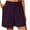 Dark Purple, variant on Simua Women's Summer Shorts Solid Color Comfortable Elastic Pockets Wide Leg Casual Shorts
