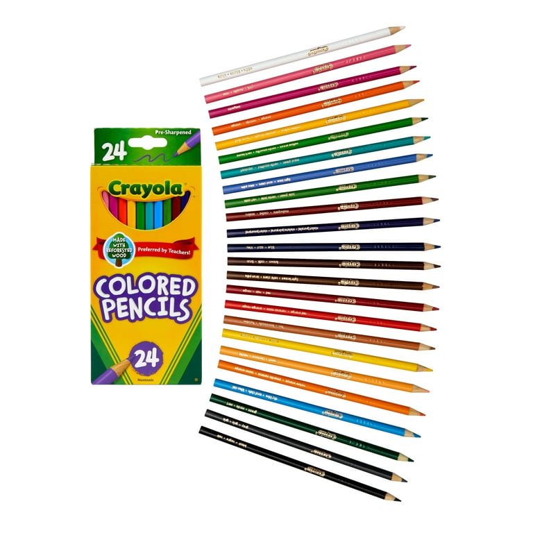 Crayola Colored Pencils, Assorted Colors, 24 Count (Pack of 3