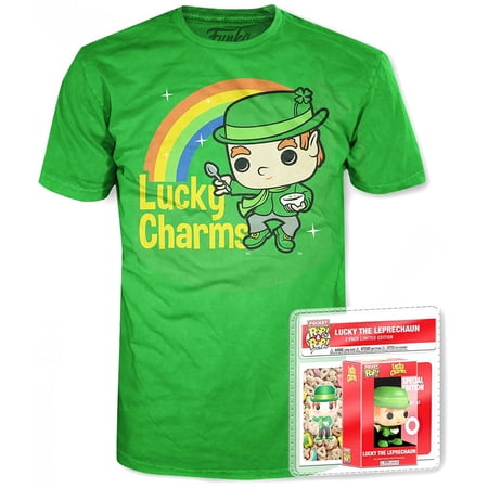 Funko General Mills Lucky Charms POP! Ad Icons Lucky the Leprechaun Exclusive Mini Vinyl Figure & T-Shirt [Youth Extra Small]