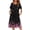 Black Sakura, variant on Women's Nightgown Pleated House Dress Short Sleeve Mumu Dress With Pockets