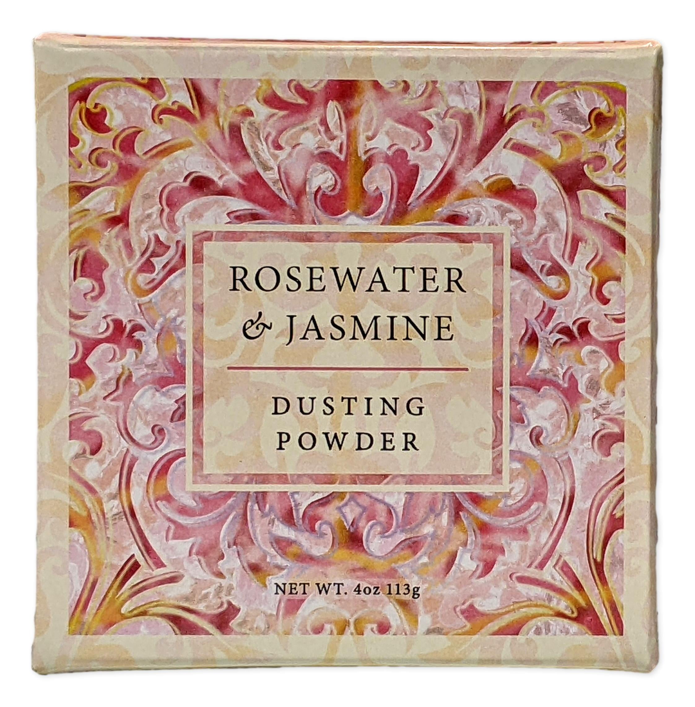 Greenwich Bay ROSEWATER & JASMINE Dusting Powder, After-Bath Body Powder, 4 oz