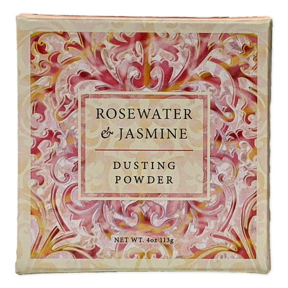 Greenwich Bay ROSEWATER & JASMINE Dusting Powder, After-Bath Body Powder, 4 oz.