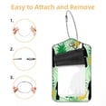 thumbnail image 2 of Luggage Tag, Travel Tags, Handbag Tag - Square PU Leather 2 Pack with Privacy Cover and Stainless Steel Ring - Suitable for Travel, Backpack, Handbag [Amazon Approved] Pineapple, 2 of 7
