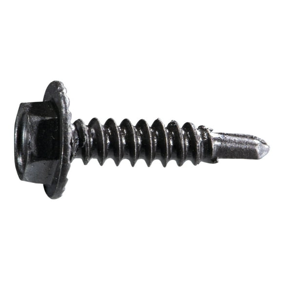 #8 x 3/4" Brown Ruspert Coated Hex Washer Head Self-Drilling Screws (100 pcs.)