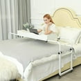 Overbed Table, Queen Cross Bedside Table Computer Table with 4 Wheels