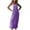 Purple, variant on Antinious Ladies Casual Loose Stripe Sleeveless Round Neck Soft Comfortable Long Style Dress