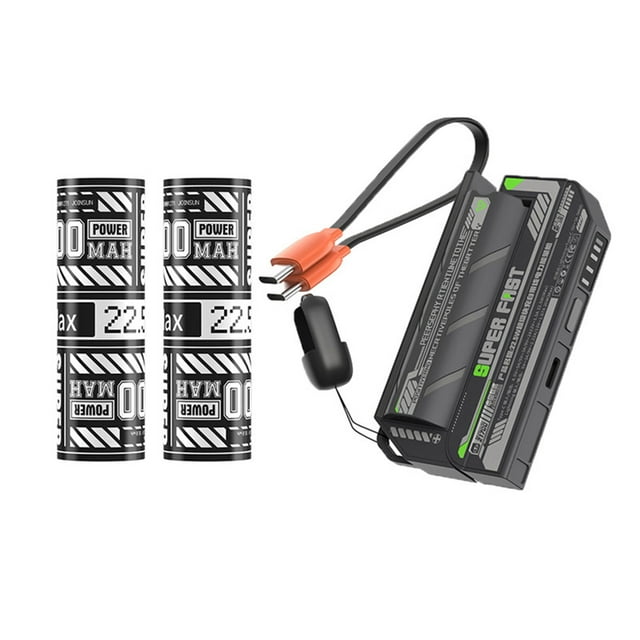 Guardoinrt Fast Charging Power Bank External And Portable: Fireproof And Flame-Retardant Shell Detachable Cable Type-C