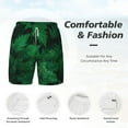 thumbnail image 5 of Balery Green Leave Fern Mens Swim Trunks Swim Shorts for Men Quick Dry Inseam Beach Shorts with Compression Liner Pocket-X-Large, 5 of 9