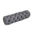 thumbnail image 2 of Eolstice Hand Knotted Long Lumbar Pillow, Soft Cozy Knot Cushion, Decorative Throw Pillow for Sofa Bedroom, Homestay Home Decor Accent, 2 of 5